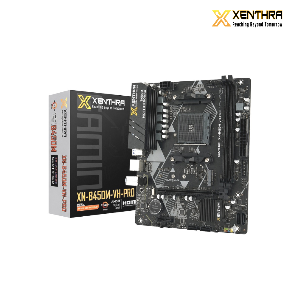 XENTHRA XN-B450M-VH-PRO Micro-ATX AMD Motherboard (High-Performance)
