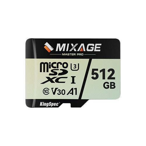 KingSpec 512GB MicroSDXC UHS-I V30 Class10 Memory Card