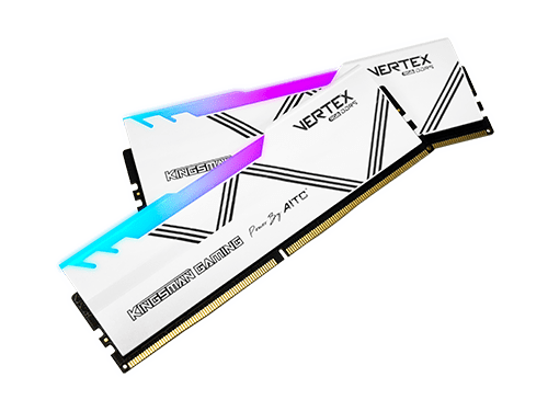 AITC Kingsman Gaming Vertex RGB 16GB DDR5 7200MHz Gaming Desktop RAM (White)